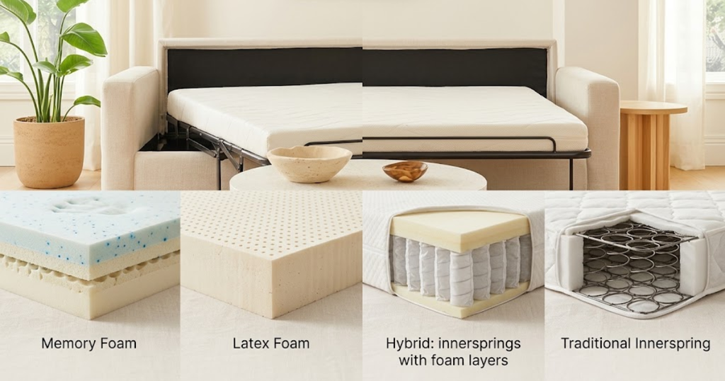 Sleeper Sofa For Living Space Mattress Options