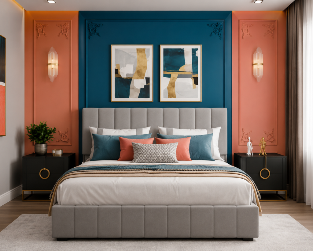 Pop Color Combination for Bedroom
