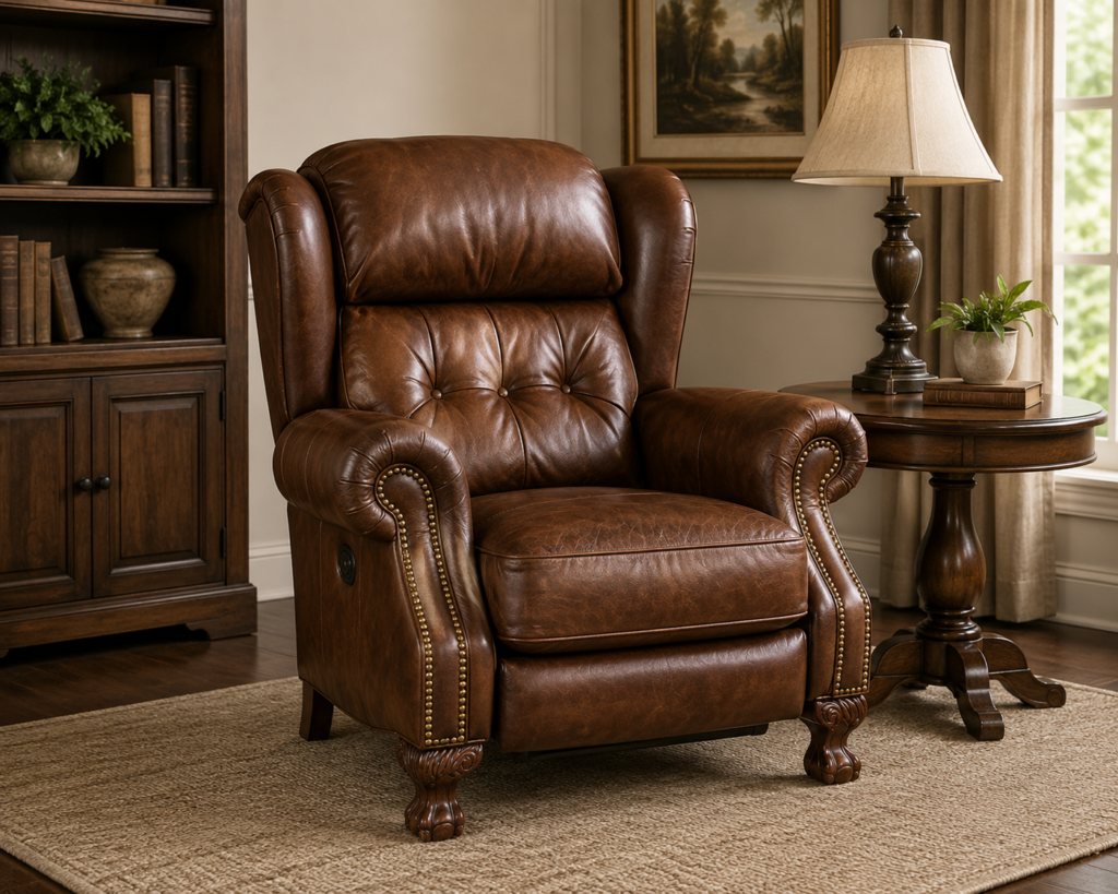 Lane Roosevelt Leather Wingback Recliner