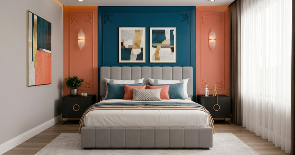Pop Color Combination for Bedroom