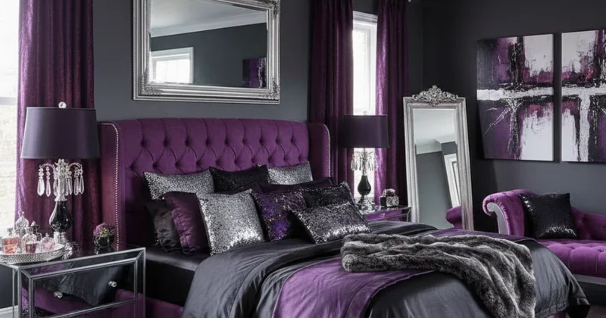 Lane Aesthetic Purple Bedroom
