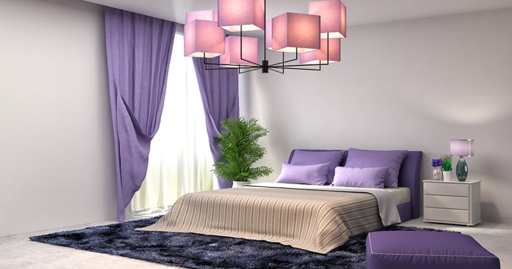purple bedroom decorating ideas