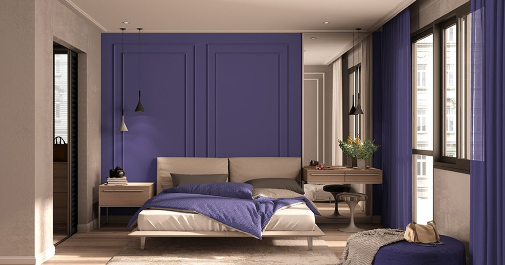 purple decor bedroom